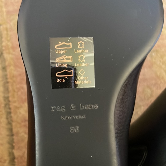 NWOT rag and bone black leather heels - Picture 5 of 8